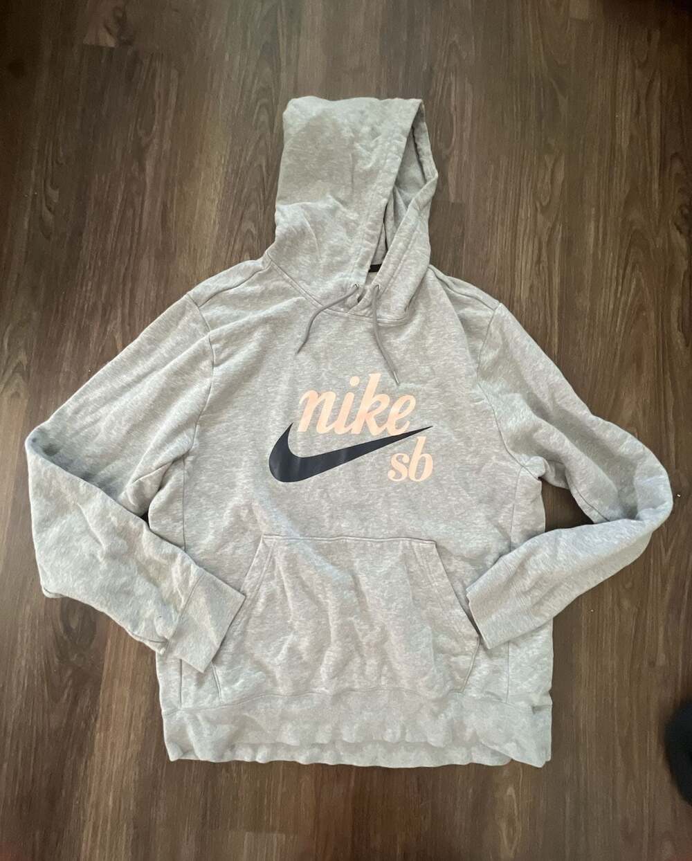 Nike SB Graphic Pullover Hoodie Gray Size Large